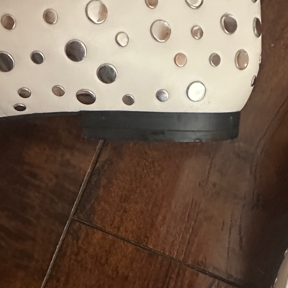 Kenneth Cole White Studded Leather Slip-On Loafers - Picture 11 of 12